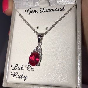 Birthstone Ruby Necklace